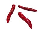 2 x Koraal hanger chili pepper 51–65 x 9–11 mm – gat d, Ophalen of Verzenden, Nieuw, Kraal
