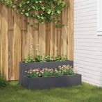 vidaXL Tuin Bloempot Antraciet 100 x 60 x 45 cm Koudgewalst, Verzenden, Nieuw, Metaal, 60 tot 100 cm