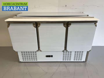 HCB RVS Saladette Koelwerkbank 3 deuren 1/1 GN 137 cm 230V, Ophalen of Verzenden, Nieuw in verpakking