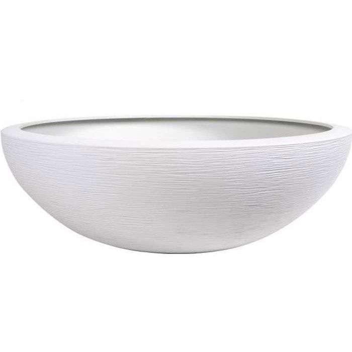 Bloempot EDA Ø 59 cm Wit Plastic Cirkelvormig (3086960241.., Tuin en Terras, Overige Tuin en Terras, Nieuw, Verzenden