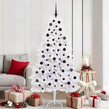 vidaXL Kunstmatige Inklapbare Kerstboom Wit 180 cm PVC en, Verzenden, Nieuw