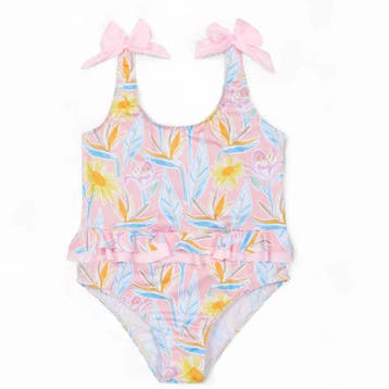 Deolinda baby meisjes zwempak roze bloemen - 68 (4-6, Ophalen of Verzenden, Nieuw