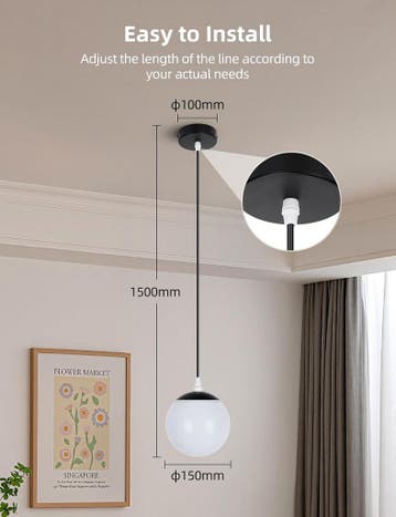 Hanglamp - RGB LED - Dimbaar - Zwart - Aigostar, Verzenden, Zo goed als nieuw