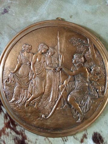 Horbel - Reliëf, Il giudizio di paride - 27 cm - Brons -