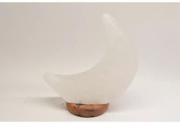 Zoutlamp Maan - Wit - Met Aan/Uit Schakelaar - Led Lampje, Huis en Inrichting, Lampen | Tafellampen, Ophalen of Verzenden, Nieuw