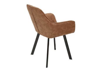 Retro stoel PALERMO vintage lichtbruin met armleuning en, Ophalen of Verzenden, Nieuw