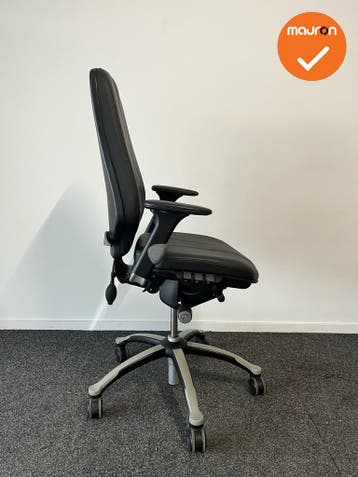 RH Logic 400 - Nieuw zwart kunstleer - Inclusief lendepomp -, Werkplek, Ophalen of Verzenden, Gebruikt, Stoel