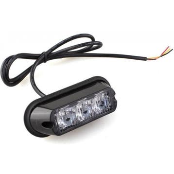 Bumper flitser wit - 3 LED - 9W - R10/R65, Ophalen of Verzenden