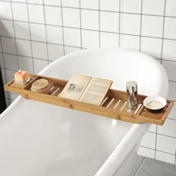 2dekans | SoBuy Badplank van Bamboe – 80 cm – Massief Hout,, Ophalen of Verzenden, Zo goed als nieuw