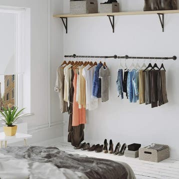 Set van 2 Wandkledingrekken - Industriële Pijp Stijl - Ruimt, Kleding | Dames, Verzenden, Nieuw