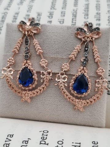 Zonder minimumprijs - Oorbellen - 9 kt. Zilver, Roségoud, Nieuw