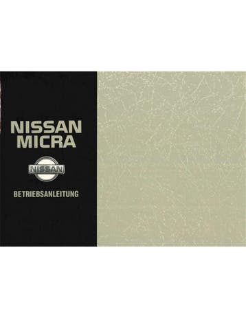 1994 NISSAN MICRA INSTRUCTIEBOEKJE DUITS