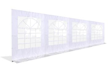 Partytent zijwand PE met ramen – 8 meter (Zijwand Partyten, Tuin en Terras, Verzenden, Nieuw, 2 meter of meer, Partytent