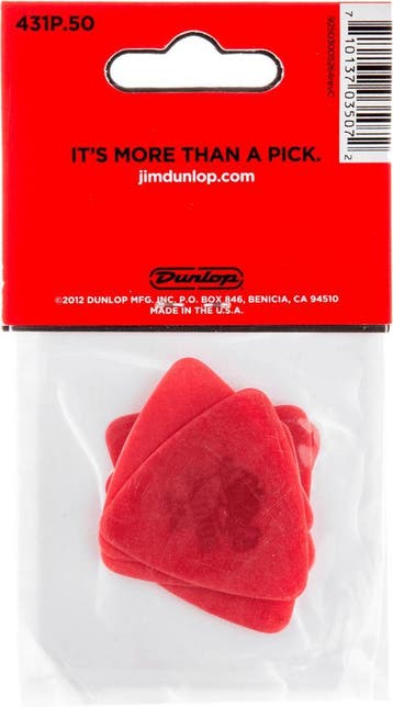 Jim Dunlop 431P050 Tortex bas plectrum 0.50 mm 6-pack, Muziek en Instrumenten, Instrumenten | Toebehoren, Ophalen of Verzenden