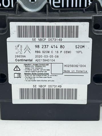 Airbag module Peugeot Rifter 1.2 bj.2020 Artnr.9823741480, Gebruikt, Peugeot
