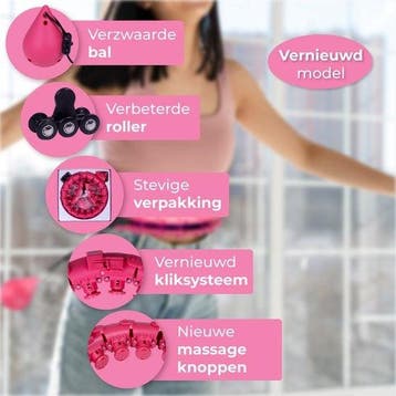 2dekans | Nuvance - Verstelbare Fitness Hoelahoep met, Ophalen of Verzenden, Zo goed als nieuw