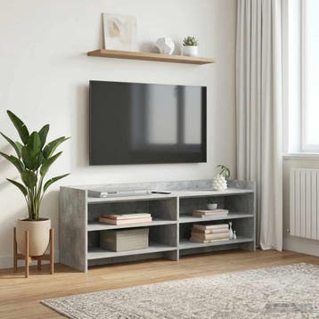 vidaXL TV-kast 135 x 33 x 47 cm Betongrijs Bewerkt hout, Minder dan 50 cm, Verzenden, Nieuw, Minder dan 100 cm