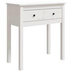 Gangtafel Wit 70cm | Massief Hout | Laatste Stuk!, Huis en Inrichting, Tafels | Sidetables, 50 tot 100 cm, Rustiek, Ophalen of Verzenden