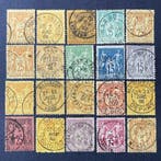 Frankrijk - Lot Types Sages geselecteerd voor postzegels, Gestempeld