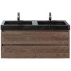 Dante Badmeubelset 120 cm - Tabacco - Wastafel Hardsteen Wit, Ophalen of Verzenden, Nieuw