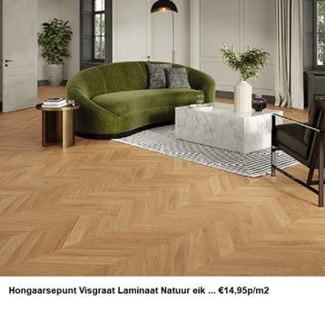 Hongaarse punt Laminaat 4 X Kleur v.a €14,95m2 incl. btw, 75 m² of meer, Grijs, Visgraat Hongaarsepunt laminaat vloer, Nieuw