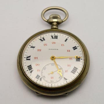 Zenith - Jugendstil design - Swiss mechanical pocket watch -, Antiek en Kunst, Antiek | Klokken