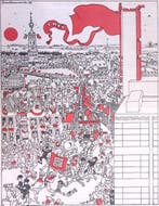 De dag van de arbeid op spotprent (lijst optie, Lithos), Verzenden