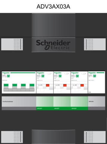 Schneider groepenkast 3 fase met 3 aardlekautomaten en, Ophalen of Verzenden, Nieuw, Groepenkast