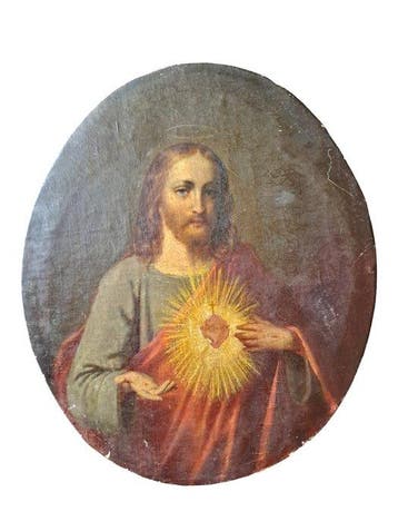 Heilig hart van Jezus op doek