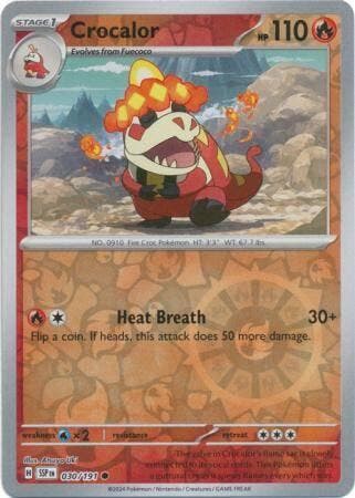 Crocalor 030/191 reverse holo surging sparks, Ophalen of Verzenden, Nieuw, Losse kaart, Foil