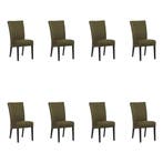 Set van 8 Leren eetkamerstoelen Just - Rancho Green, Huis en Inrichting, Stoelen, Ophalen of Verzenden, Nieuw, Leer, Vijf, Zes of meer stoelen