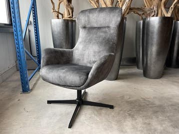 Veiling - Draaifauteuil Wenen (2 stuks) - Velours - Hunter -, Huis en Inrichting, Nieuw