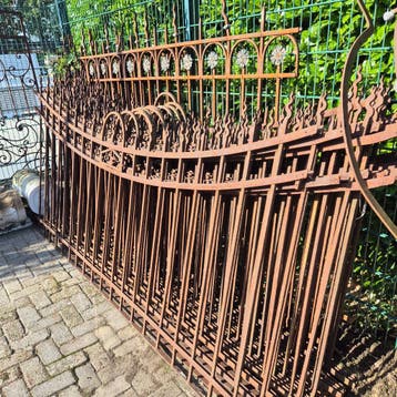 Oud IJzeren Hekwerk En Oude IJzeren Poorten In Diverse Maten, Tuin en Terras, Tuinhekken en Hekwerk, Met poort, Gebruikt, Verzenden