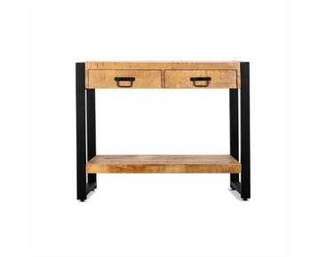 Sidetable Britt Mangohout en Metaal 120 cm - Naturel, Huis en Inrichting, Ophalen of Verzenden, Nieuw