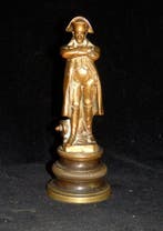 Zwaar Massief bronzen Beeldje van Napoleon Bonaparte -