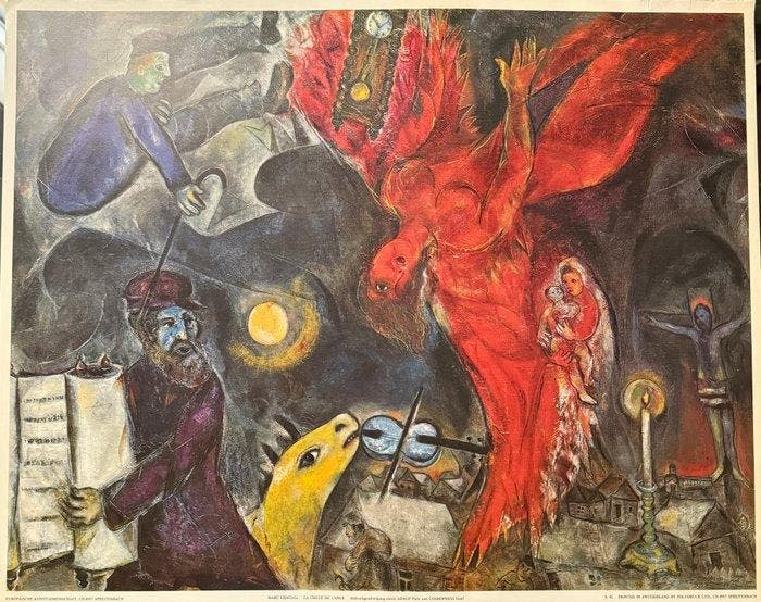 Marc Chagall (1887-1985) - La chute de lange, Antiek en Kunst, Antiek | Overige Antiek