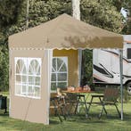 vidaXL Pop-up Feesttent Crème 195 x 195 x 245 cm Oxford Stof, Verzenden, Nieuw