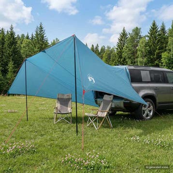 vidaXL Voertuig luifel Blauw 518 x 580 x 215 cm Polyester en, Verzenden, Nieuw, Tot en met 2
