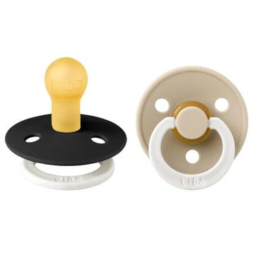 BIBS Colour 2 Pack - Black/Vanilla Spenen - NIGHT Maat 3, Ophalen of Verzenden, Nieuw, Overige typen