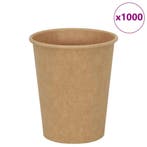 vidaXL Papieren koffiekopjes 1000 st 8oz 200 ml bruin, Huis en Inrichting, Keuken | Servies, Verzenden, Nieuw