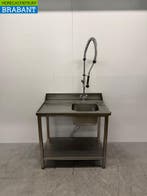 RVS Aanvoertafel met kraan T.B.V. Doorschuifvaatwasser 101, Ophalen of Verzenden, Gebruikt