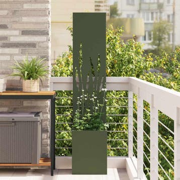 vidaXL Tuin Privacy Screen Fretwerk Olijfgroen 32 x 32 x 150, Verzenden, Nieuw