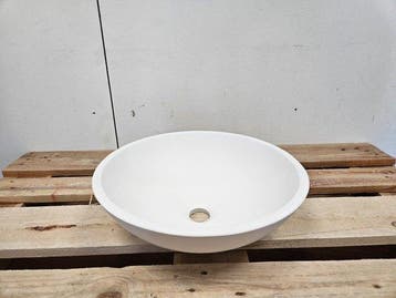 Waskom mat wit solid surface 40 x 13,5 cm, Ophalen of Verzenden, Nieuw, Bad