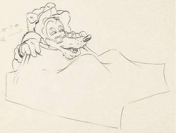 Walt Disney – Grote Boze Wolf Animatie Tekening - The Big, Nieuw
