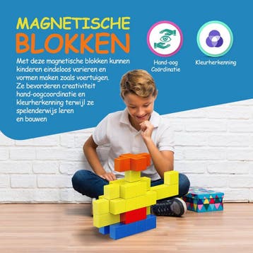 JUST23 Magnetic Tiles KBMD48 - Magnetisch Speelgoed -, Ophalen of Verzenden, Nieuw