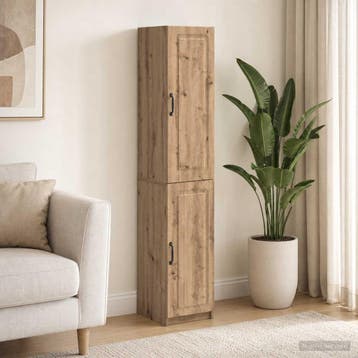 vidaXL Kastenset 2 st Artisanaal eiken Bewerkt hout, Minder dan 50 cm, Verzenden, Nieuw, Minder dan 100 cm