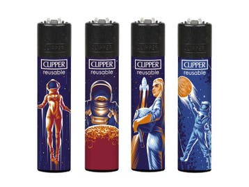 Clipper aansteker - Astronauten - CP11 (4 stuks), Verzenden, Nieuw