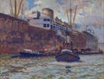 Anthonie Pieter Schotel (1890–1958) - Havengezicht met