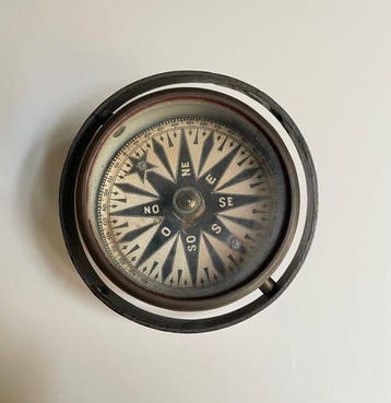 Landmeter kompas - Metaal - 20e eeuw, Antiek en Kunst