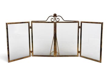 Vitrine - Vouwbaar - Messing - triptiek, Nieuw